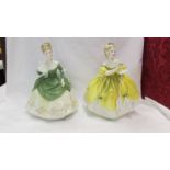 Two Royal Doulton figurines - The Last Waltz HN2315 and Soiree HN2312.