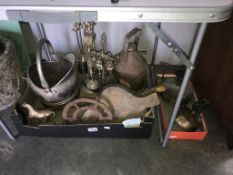 A brass Lincoln imp companion set, primus stoves,