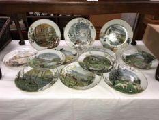 A set of 12 Peter Barnett Royal Worcester country month plates,