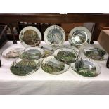 A set of 12 Peter Barnett Royal Worcester country month plates,