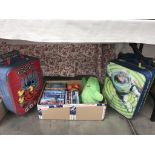 2 Disney cases & Disney DVD's, Flubber toy etc.