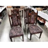 A set of 4 Edwardian mahogany dining chairs.