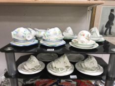 3 vintage part tea sets, Grafton 16 piece,