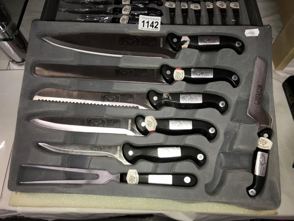 A cased set of Offenbach Solingen chefs knives set in aluminium lockable case, - Image 2 of 4