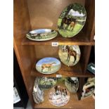 8 Spode horse related cabinet/wall plates,