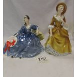 Two Royal Doulton figures - 'Elyse' HN2429 and 'Sandra' HN2275.
