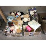 A good lot of soft toys including teddy bears, meercat, dogs etc.
