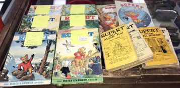 6 x 1970's Rupert Annuals & other Ruperrt books