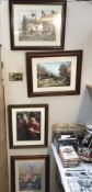 4 framed & glazed pictures