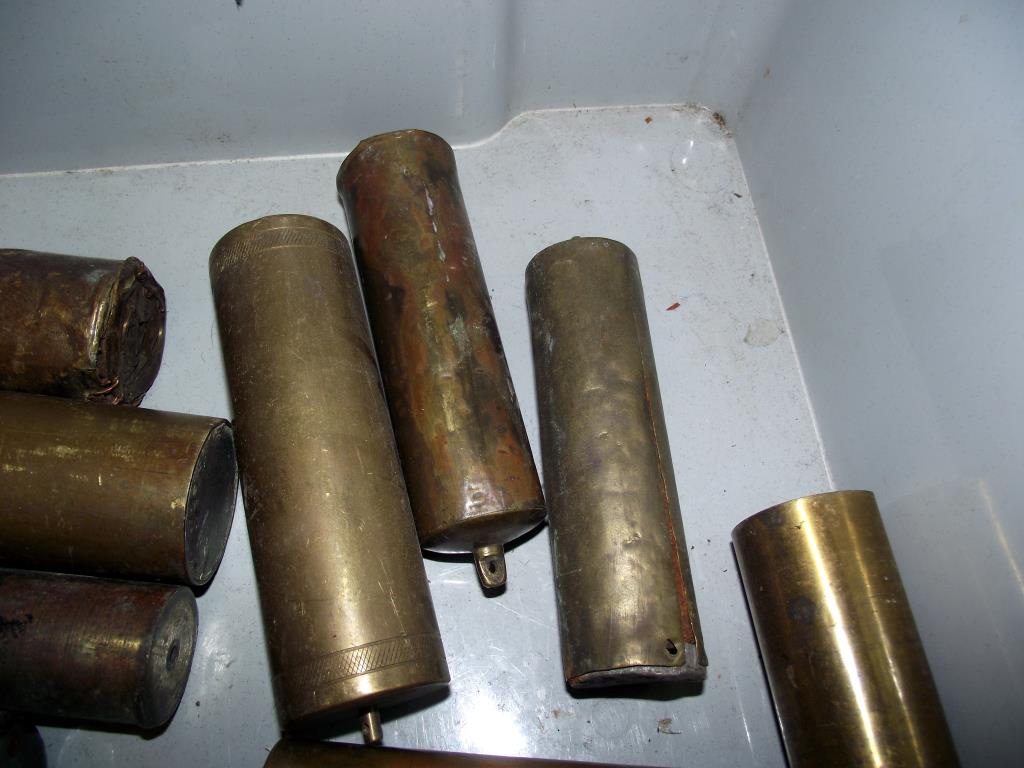 A quantity of brass clock weights. - Image 3 of 5