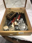 A quantity of interesting items / Bric a Brac & display case