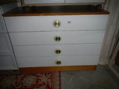 A four drawer bedroom chest. (Collect only).