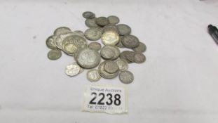 Approximately 134 grams of pre 1947 silver coins.