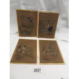 Four tinted mid-late 19th century sporting prints, 1, 3 , 14 and 20.