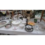 A mixed lot of assorted china and 2 boxes of the same.