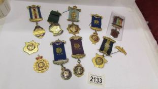 A collection of RAOB medals.