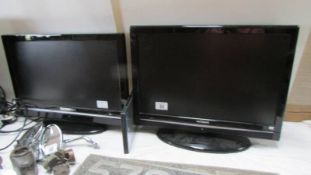 A Techwood and an Hitachi TV/DVD players tested and working,