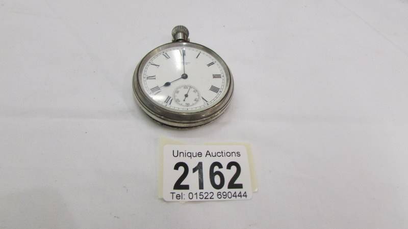 A Waltham silver pocket watch, a/f.