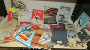 A quantity of aircraft related books.