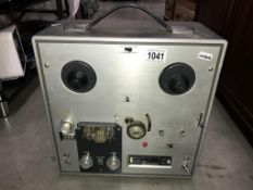 An Akai 1700 reel to reel tape deck (lid,