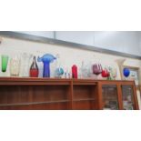 A mixed lot of glass vases and other glass ware,