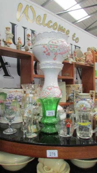 A mixed lot of ceramics and glass including jardiniere on stand, planters, vases etc. - Image 2 of 3