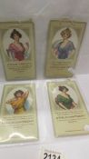 Four advertising cards for Athlo ointment and tablets.