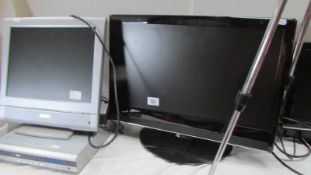 A Mico DVD player, Digix monitor TV and a Matsui 22" TV, all tested and working,