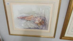 A framed Francis Boxall signed limited edition print entitled 'Kerry', missing glass.