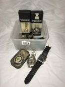 A quantity of watches including Ingersol pocket watch