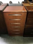 A teak 6 drawer chest of drawers (53.5cm x 44.