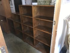 A Cascade dark wood bookshelf *213cm x 26cm x 128cm high)