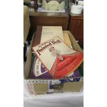 A box of vintage sheet music books