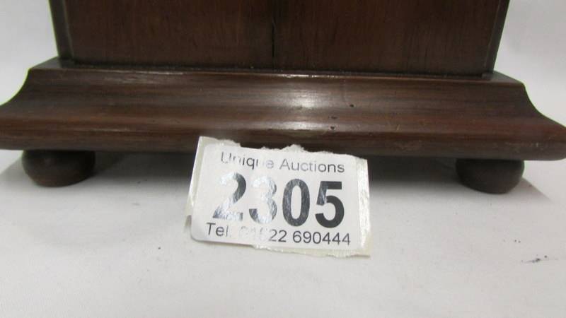 A Victorian mahogany pocket watch stand. (a/f, front is cracked). - Image 2 of 4