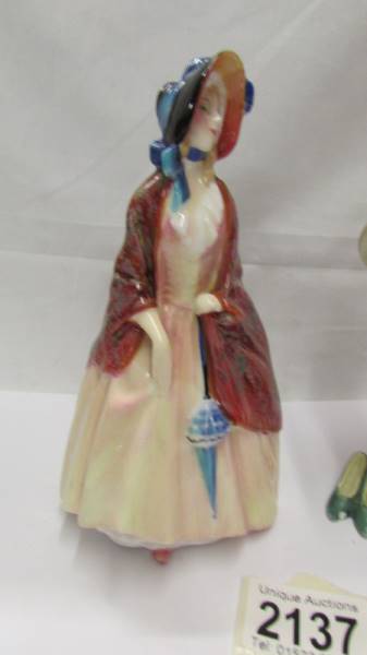 Two Royal Doulton figurines - Paisley Shawl HN 1988 and Make Believe Hn 2225 (chip in shoe). - Image 2 of 5