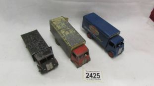 Three Playworn Dinky Guy lorries for spares or repair.