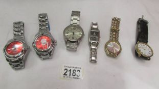 Two England Rugby wristwatches and other gents wrist watches.