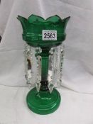 A good quality green glass lustre.