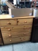 A solid pine chest of drawers (79cm x 39cm x 76cm high)