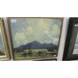 Paul Henry (1876-1956) A vintage print in original frame A Connemara Landscape with peat Stacks