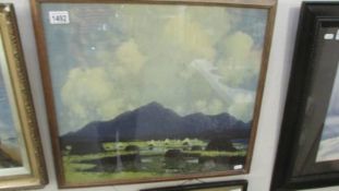 Paul Henry (1876-1956) A vintage print in original frame A Connemara Landscape with peat Stacks