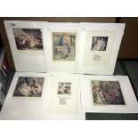 Thomas Rowlandson (1756-1827) Collection of 6 risque/erotic prints/plates circa 1960s.