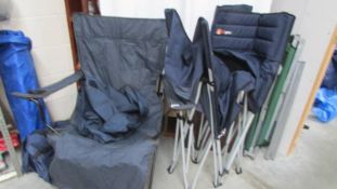 A new good quality folding chair and a new folding camp bed.