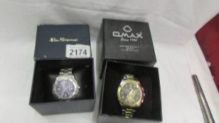 A boxed Ben Sherman wrist watch and a boxed Omax Orlando wrist watch.