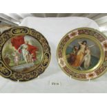 An early 19th century hand painted Vienna cabinet plate entitled 'La Toilette du Venus',