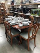 A dining table & 6 chairs