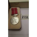 A cased British Empire medal belonging to Flight Sergeant Frank Grindly Shedden.