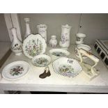 A good lot of Aynsley china including an iron & 2 pieces of Wedgwood & 1 Coalport piece