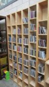 Six tall Ikea CD/DVD shelves. (Collect only).