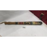 A Victorian hand painted truncheon.
